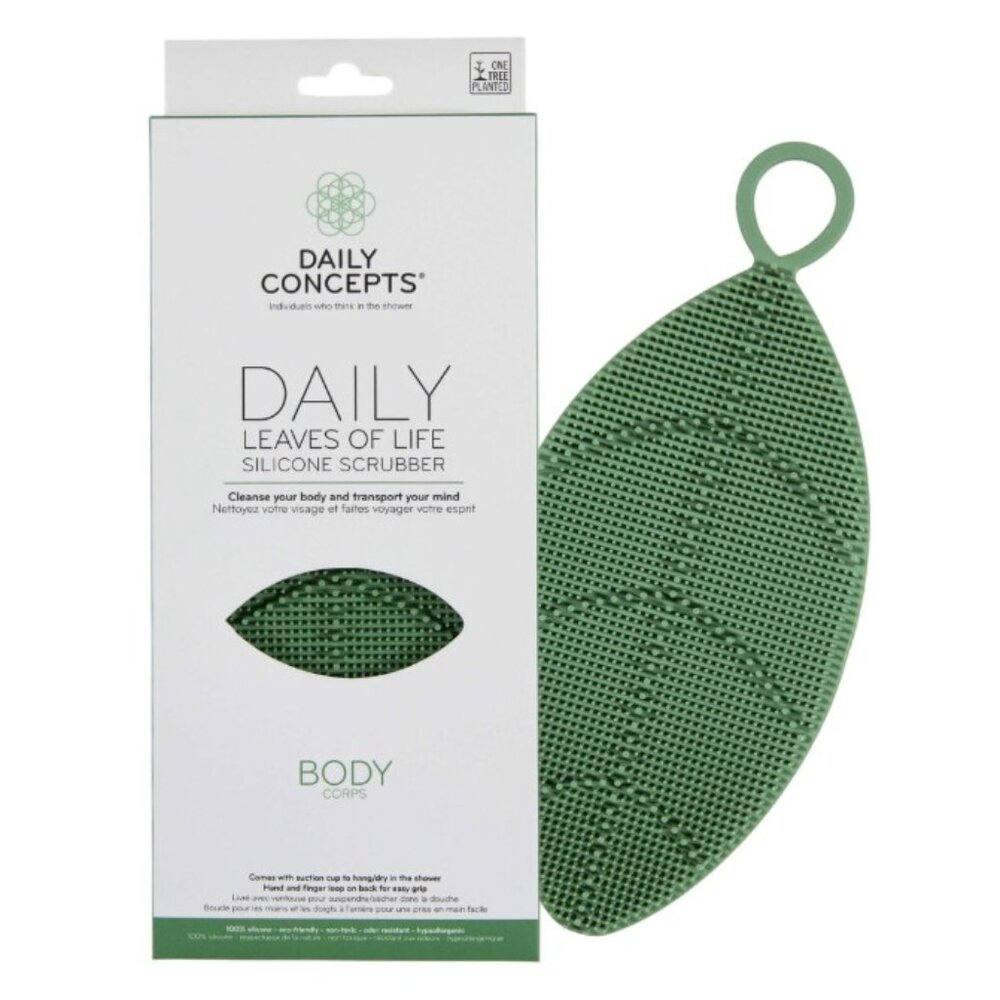Daily Concepts - Daily Leaves of Life Silicon Body Scrubber - New In Box
